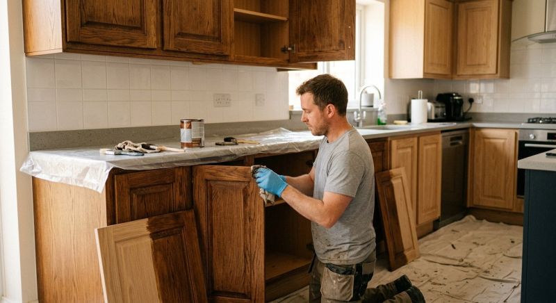 Oak Cabinet Refinishing in Kokomo, IN